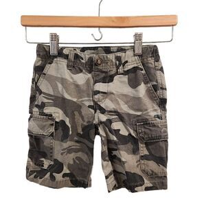 Boys Kidpik CAMO CARGO Shorts Size 6 Green Black